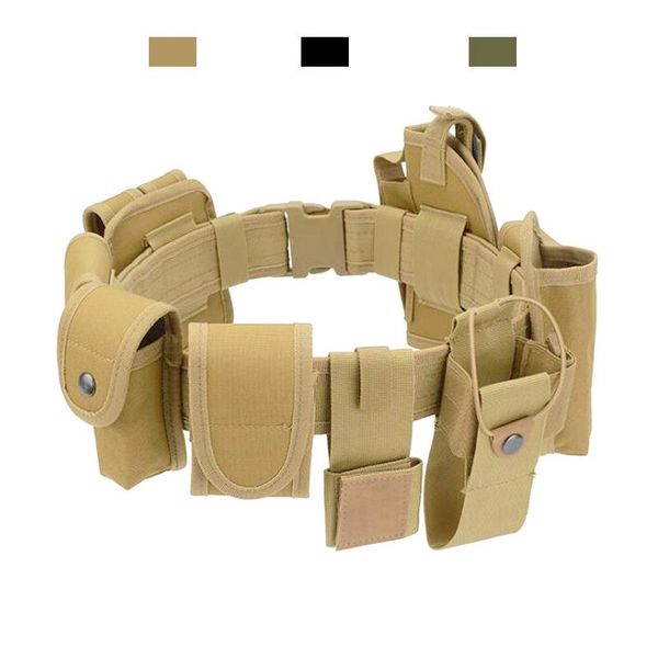 10pcs multifunctional security belts tactical military training shooting combat duty utility with pouches holster waist support, Black;gray
10pcs multifunctional security belts tactical military training shooting combat duty utility with pouches holster waist support, Black;gray