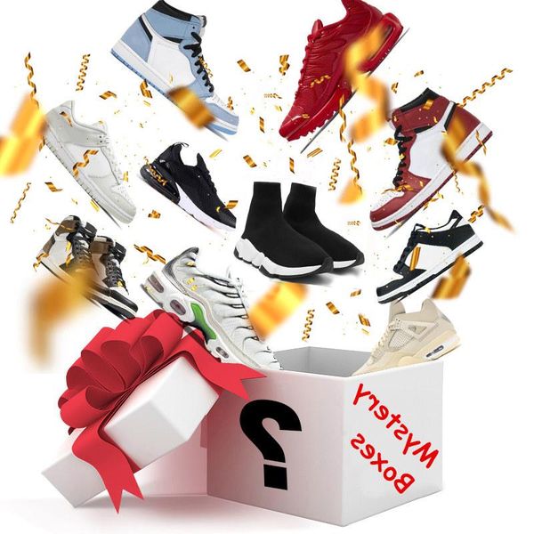 boots lucky mystery box 100% surprise basketball shoes 4s running tn plus triple s novelty christmas gifts most popular hipping, Black