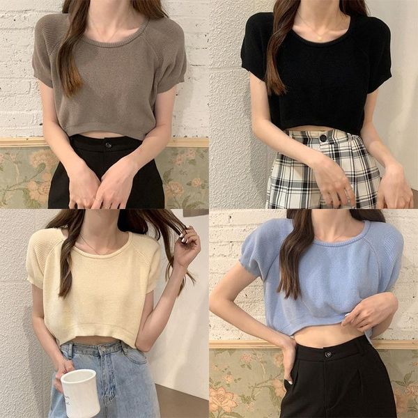 women's t-shirt women loose short sleeve tee shirt thin knitted t-shirts solid color, White
women's t-shirt women loose short sleeve tee shirt thin knitted t-shirts solid color, White