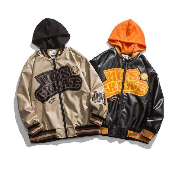 women's jackets autumn printing leather baseball jacket coat couple bomber boyfriend style varsity hiphop street 2021, Black;brown
women's jackets autumn printing leather baseball jacket coat couple bomber boyfriend style varsity hiphop street 2021, Black;brown