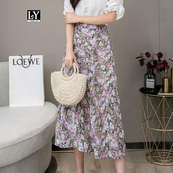 ly varey lin summer women vintage floral print long skirts elegant high waist a-line skirt female sweet chiffon, Black
ly varey lin summer women vintage floral print long skirts elegant high waist a-line skirt female sweet chiffon, Black