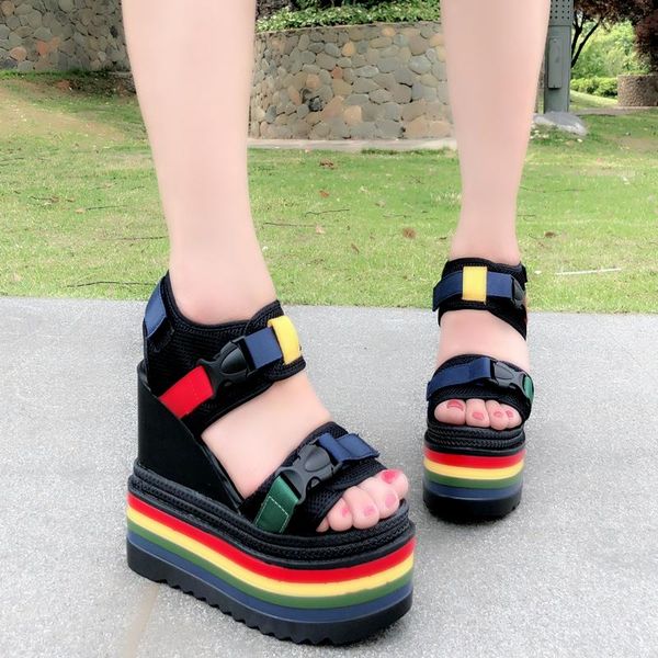 women sandals 2021 summer ladies mesh platform 14cm wedges thick bottom casual sneakers comfortable white, Black
women sandals 2021 summer ladies mesh platform 14cm wedges thick bottom casual sneakers comfortable white, Black