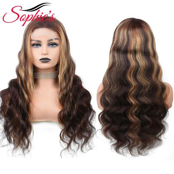 lace wigs sophie's closure human hair 4*4 p4/27 body wave for black women peruvian remy 10-28 inchs 150% density, Black;brown
lace wigs sophie's closure human hair 4*4 p4/27 body wave for black women peruvian remy 10-28 inchs 150% density, Black;brown
