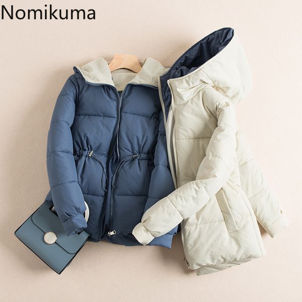 nomikuma korean chic parka women winter clothes slim waist drawstring long sleeve hooded jackets female fashion ropa mujer 210514, Black;brown
nomikuma korean chic parka women winter clothes slim waist drawstring long sleeve hooded jackets female fashion ropa mujer 210514, Black;brown