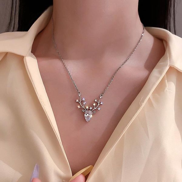 pendant necklaces origin summer bling elk rhinestone necklace for women girls temperament silver color metallic jewelry
pendant necklaces origin summer bling elk rhinestone necklace for women girls temperament silver color metallic jewelry