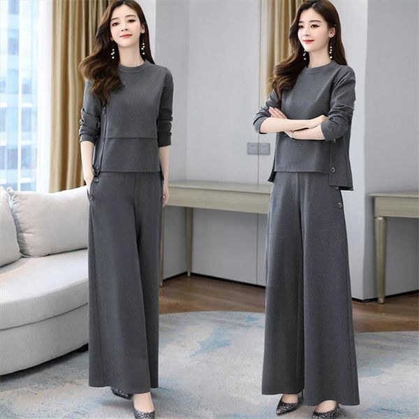 tracksuit spring autumn plus size women tracksuits clothes long sleeve wild leg pant two piece suit 4xl office lady, Gray
tracksuit spring autumn plus size women tracksuits clothes long sleeve wild leg pant two piece suit 4xl office lady, Gray