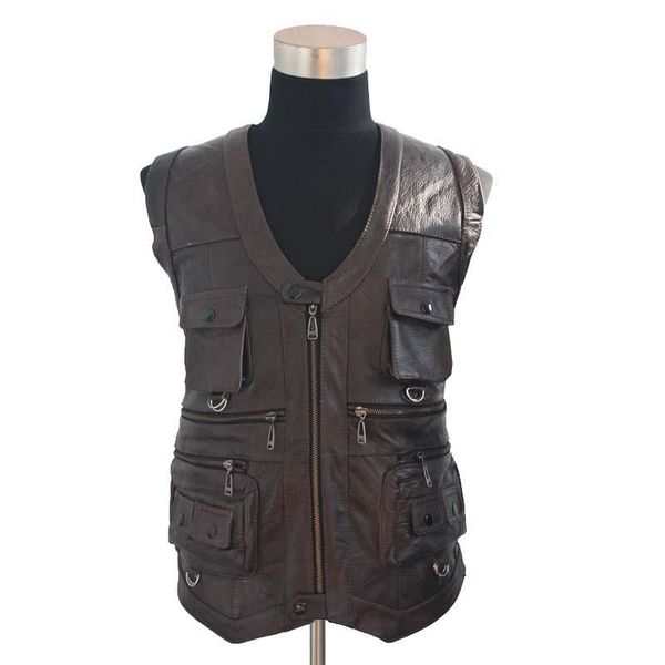 men's vests plus size xl-7xl men vest with many pockets genuine leather ppopographer sleeveless jacket waistcoat autumn winter, Black;white
men's vests plus size xl-7xl men vest with many pockets genuine leather ppopographer sleeveless jacket waistcoat autumn winter, Black;white