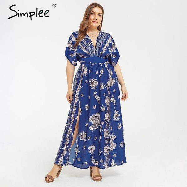 simplee boho floral print plus size women holiday dress v neck short sleeve split long vestidos summer female beach 2021 casual dresses, Black;gray
simplee boho floral print plus size women holiday dress v neck short sleeve split long vestidos summer female beach 2021 casual dresses, Black;gray