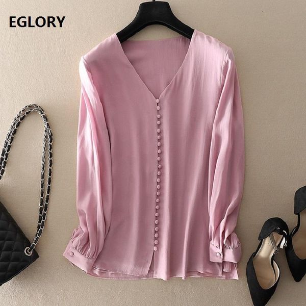 women's blouses & shirts blusas feminino 2021 spring summer fashion pink blue blouse women v-neck tunic buttons long sleeve silk shirt, White
women's blouses & shirts blusas feminino 2021 spring summer fashion pink blue blouse women v-neck tunic buttons long sleeve silk shirt, White
