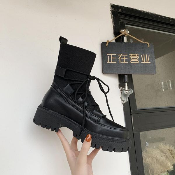 boots british style women's mid heel thick bottom lace up in autumn and winter 2021, Black
boots british style women's mid heel thick bottom lace up in autumn and winter 2021, Black