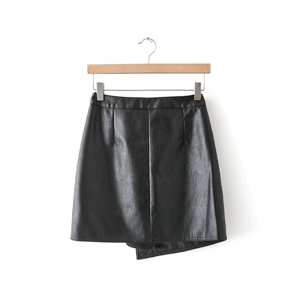 2021 autumn winter women fashion a-line faux leather pu mini empire skirts female black asymmetrical pocket high waist zip skirt
2021 autumn winter women fashion a-line faux leather pu mini empire skirts female black asymmetrical pocket high waist zip skirt