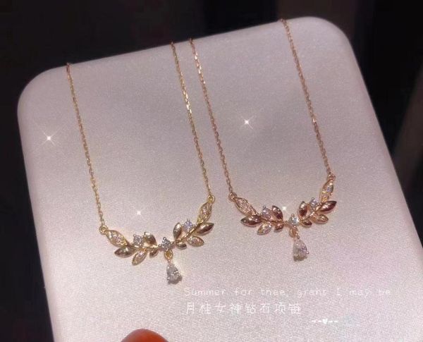pendant necklaces water drop zircon exquisite shiny necklace simple jewelry leaf shape wild temperament birthday gif, Silver
pendant necklaces water drop zircon exquisite shiny necklace simple jewelry leaf shape wild temperament birthday gif, Silver
