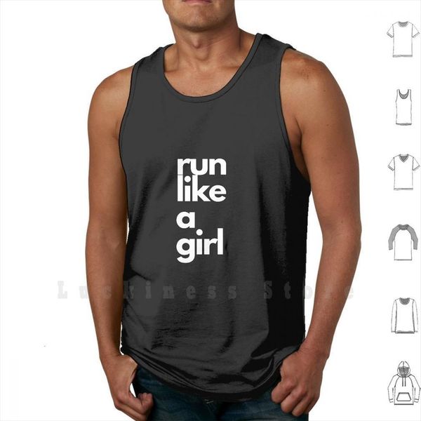 run like a girl men tank vest 100% cotton running female fit fitness yoga race strength strong fast, White;black
run like a girl men tank vest 100% cotton running female fit fitness yoga race strength strong fast, White;black