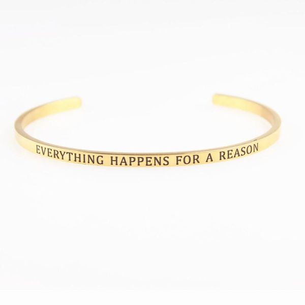 bangle arrival stainless steel open hand imprint engraved everything happens for a reason, Black
bangle arrival stainless steel open hand imprint engraved everything happens for a reason, Black