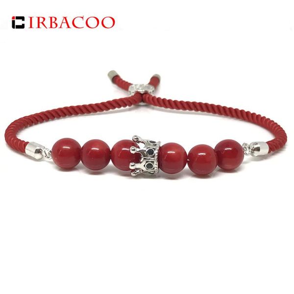 charm bracelets irbacoo 2021 fashion women bracelet crown coralito stone with red lucky cord for womens jewelry gift, Golden;silver
charm bracelets irbacoo 2021 fashion women bracelet crown coralito stone with red lucky cord for womens jewelry gift, Golden;silver