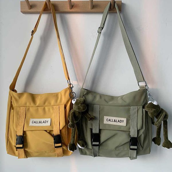 evening bags women's canvas shoulder strap, korean strap bag, student nylon 2021