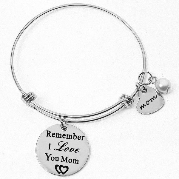 "remember i love you mom"mother's day gifts bracelet adjustable expandable bangle for mom stainless steel, Black
"remember i love you mom"mother's day gifts bracelet adjustable expandable bangle for mom stainless steel, Black