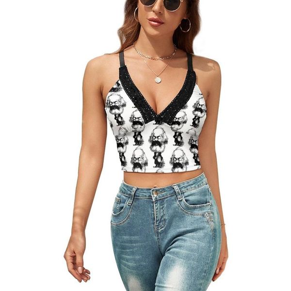 women's tanks & camis karl marx tank tiny trendy ladies camisole summer custom crop, White
women's tanks & camis karl marx tank tiny trendy ladies camisole summer custom crop, White