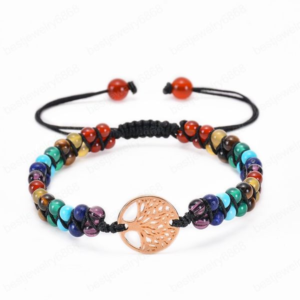 6mm natural chakra beads bracelet tree of life charm bracelet handmade string braided bracelets women men yoga jewelry gift, Golden;silver
6mm natural chakra beads bracelet tree of life charm bracelet handmade string braided bracelets women men yoga jewelry gift, Golden;silver
