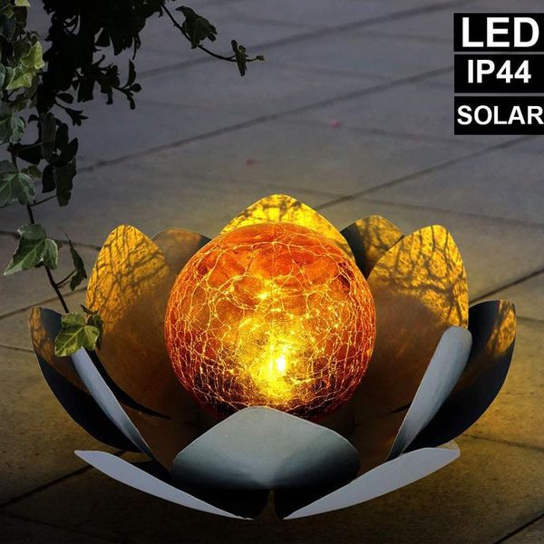 1/2pcs creative lotus base led metal solar flower outdoor glass ball decoration dreamy lighting effect garden night lights decorations 
1/2pcs creative lotus base led metal solar flower outdoor glass ball decoration dreamy lighting effect garden night lights decorations