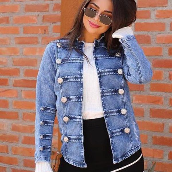 double breasted denim jacket for women fall spring jeans coat loose version oversize outwear 2021 fashion cowboy jackets female women's, Black;brown
double breasted denim jacket for women fall spring jeans coat loose version oversize outwear 2021 fashion cowboy jackets female women's, Black;brown