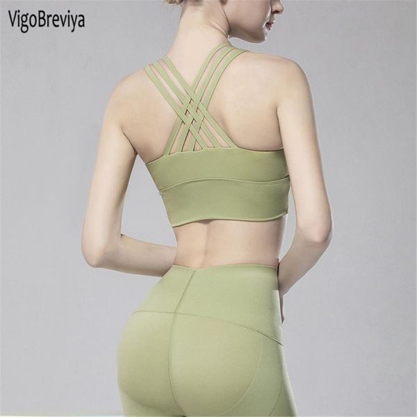 gym clothing vigobreviya cross high impact yoga bra women seamless push up sport female strapy padded fitness wear workout crop top, White;black
gym clothing vigobreviya cross high impact yoga bra women seamless push up sport female strapy padded fitness wear workout crop top, White;black