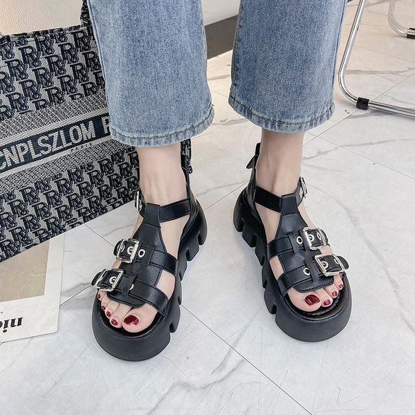 sandals platform women buckle thick sole shoes summer fashion open toe black white zapatos mujer
sandals platform women buckle thick sole shoes summer fashion open toe black white zapatos mujer