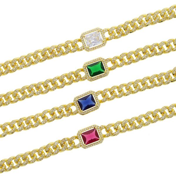chokers red blue green rectangle stone charm choker 8mm iced out bling miami cz cuban link chain necklace hip hop women jewelry, Golden;silver
chokers red blue green rectangle stone charm choker 8mm iced out bling miami cz cuban link chain necklace hip hop women jewelry, Golden;silver