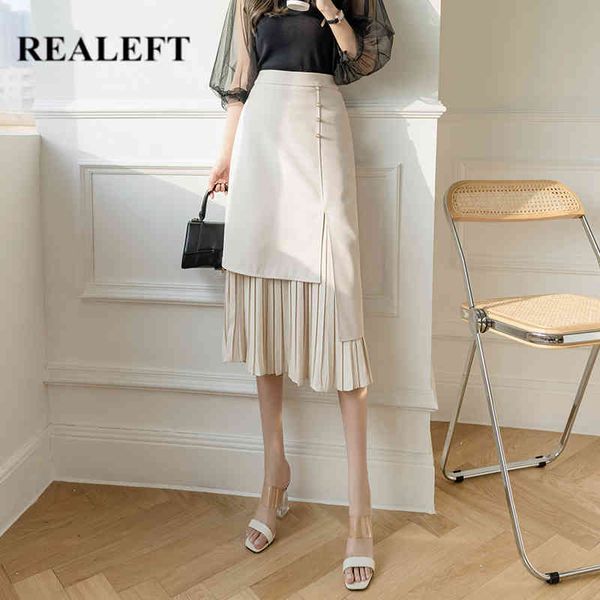 summer women's skirts elegant fashion korean style high waist side split pleated midi length ladies skirt 210428, Black
summer women's skirts elegant fashion korean style high waist side split pleated midi length ladies skirt 210428, Black