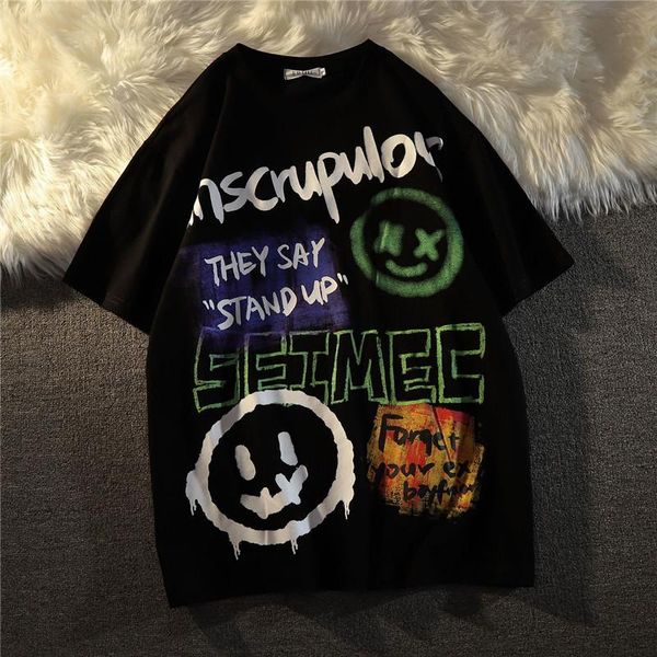 men's t-shirts o-neck cotton loose t shirt men casual male european black tshirt streetwear half sleeve funny gothic hip hop shirts, White;black
men's t-shirts o-neck cotton loose t shirt men casual male european black tshirt streetwear half sleeve funny gothic hip hop shirts, White;black