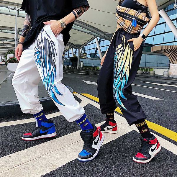 men's pants harajuku baggy casual loose elastic waist streetwear sweatpants hip hop track men and women crms, Black
men's pants harajuku baggy casual loose elastic waist streetwear sweatpants hip hop track men and women crms, Black