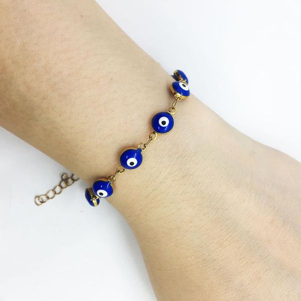 link, chain 16+5cm luxury stainless steel bracelets for woman golden color link evil eye couples bracelet femme 2021 jewelry pulseira, Black
link, chain 16+5cm luxury stainless steel bracelets for woman golden color link evil eye couples bracelet femme 2021 jewelry pulseira, Black