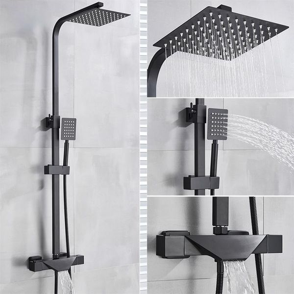 bathroom shower sets faucet black rain head thermostatic bath wall mounted bathtub mixer tap set
bathroom shower sets faucet black rain head thermostatic bath wall mounted bathtub mixer tap set