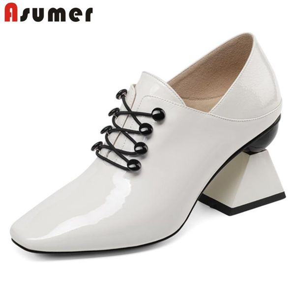 est patent leather single shoes women pumps cross tied spring summer high heel dress ladies office, Black
est patent leather single shoes women pumps cross tied spring summer high heel dress ladies office, Black