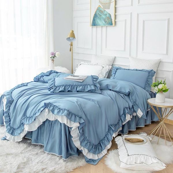 bedding sets korean version of lotus lace blue set duvit cover bed skirt pillowcase 1.5m 1.8m 2m 4 pieces
bedding sets korean version of lotus lace blue set duvit cover bed skirt pillowcase 1.5m 1.8m 2m 4 pieces