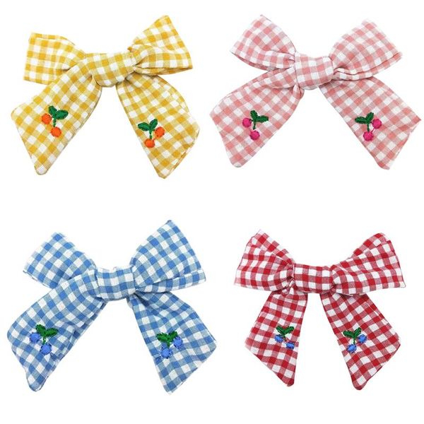 hair accessories plaid fabric bows with embroidered cherry clips checks pattern bow hairpins grips girls women, Slivery;white
hair accessories plaid fabric bows with embroidered cherry clips checks pattern bow hairpins grips girls women, Slivery;white