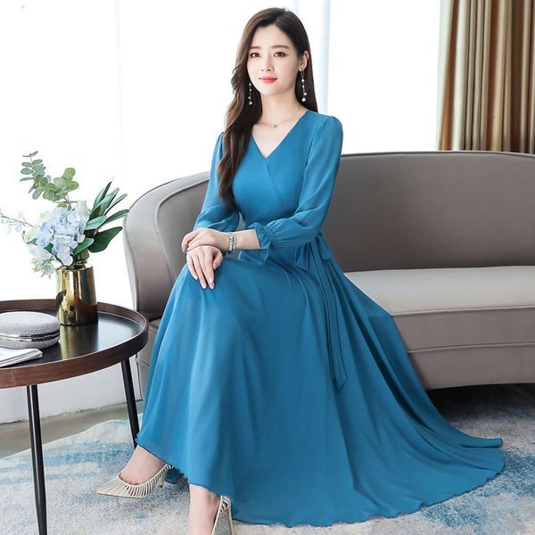 casual dresses dress chiffon women's autumn large long sleeve temperament slim 3smc, Black;gray
casual dresses dress chiffon women's autumn large long sleeve temperament slim 3smc, Black;gray
