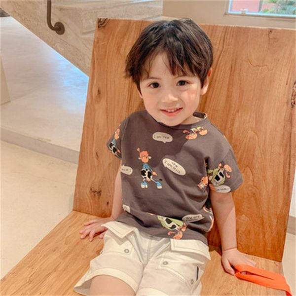 boys cartoon t-shirt baby summer fashion short-sleeved new print childrens clothing trend, Blue
boys cartoon t-shirt baby summer fashion short-sleeved new print childrens clothing trend, Blue