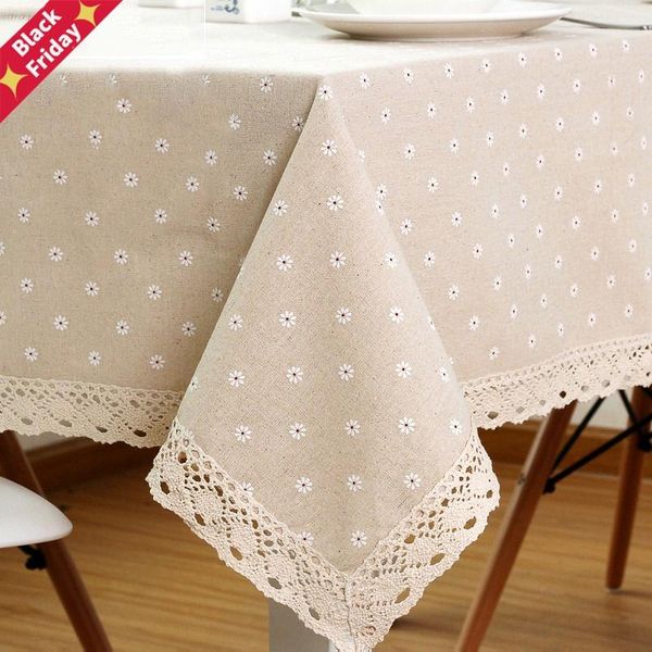 daisy flower pattern tablecloth linen and cotton lace edge rectangular table cloth home el textile
daisy flower pattern tablecloth linen and cotton lace edge rectangular table cloth home el textile