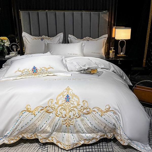 bedding sets luxury white egyptian cotton gold embroidery set duvet cover 220x240 bed sheet pillowcases double for home
bedding sets luxury white egyptian cotton gold embroidery set duvet cover 220x240 bed sheet pillowcases double for home