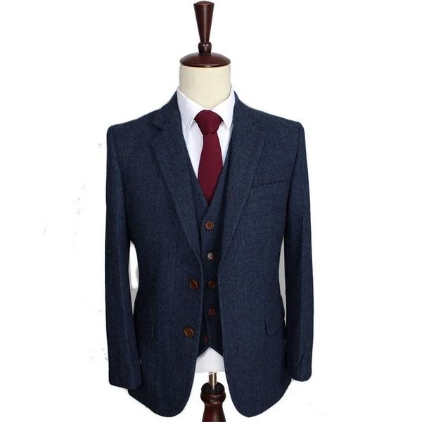 men's suits & blazers 3 pieces wool herringbone retro gentleman custom made tailor for men clothing jacket pants vest, White;black
men's suits & blazers 3 pieces wool herringbone retro gentleman custom made tailor for men clothing jacket pants vest, White;black