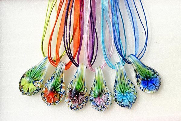 charm waterdrop art murano lampwork glass pendant necklace flowers inside women girls summer jewelry 6color, Silver
charm waterdrop art murano lampwork glass pendant necklace flowers inside women girls summer jewelry 6color, Silver