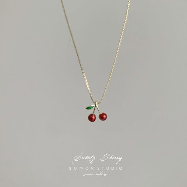 chains cherry necklace female delicate small design feeling collarbone chain girl student girlfriends temperament, Silver
chains cherry necklace female delicate small design feeling collarbone chain girl student girlfriends temperament, Silver