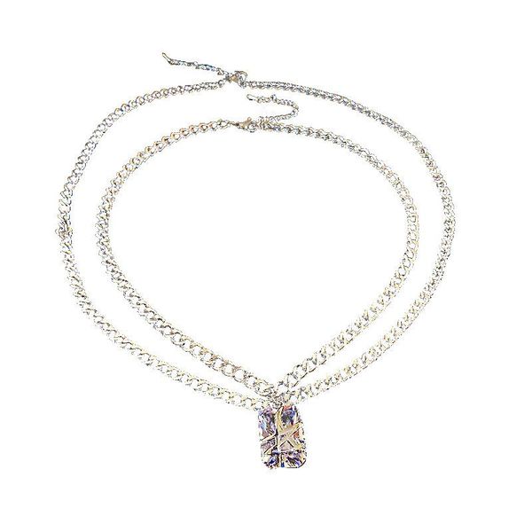 chains south korea ins double cascade zircon necklace of individual character tide summer clavicle metal cold wind design chain, Silver
chains south korea ins double cascade zircon necklace of individual character tide summer clavicle metal cold wind design chain, Silver