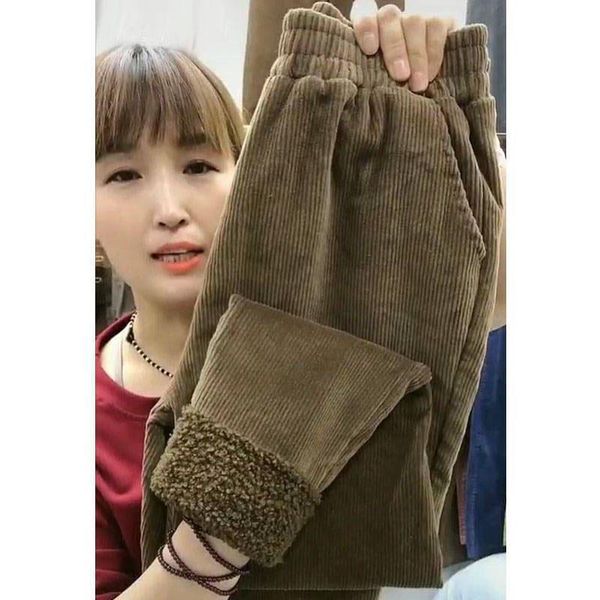 autumn winter fashion elastic waist womens pant thicken warm knee length long trousers high corduroy harem, Black;white
autumn winter fashion elastic waist womens pant thicken warm knee length long trousers high corduroy harem, Black;white