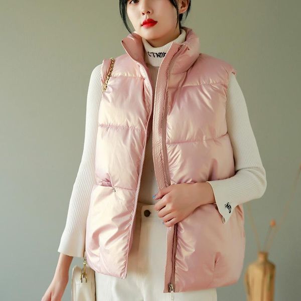 women's vests autumn winter loose down cotton vest women korean fashion waistcoat female short sleeveless coat large size yellow pink b, Black;white
women's vests autumn winter loose down cotton vest women korean fashion waistcoat female short sleeveless coat large size yellow pink b, Black;white
