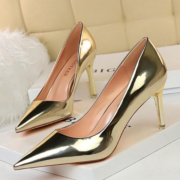 classic women 7.5cm .5cm high heels patent leather pumps escarpins gold silver stiletto wedding shoes plus size dress, Black
classic women 7.5cm .5cm high heels patent leather pumps escarpins gold silver stiletto wedding shoes plus size dress, Black