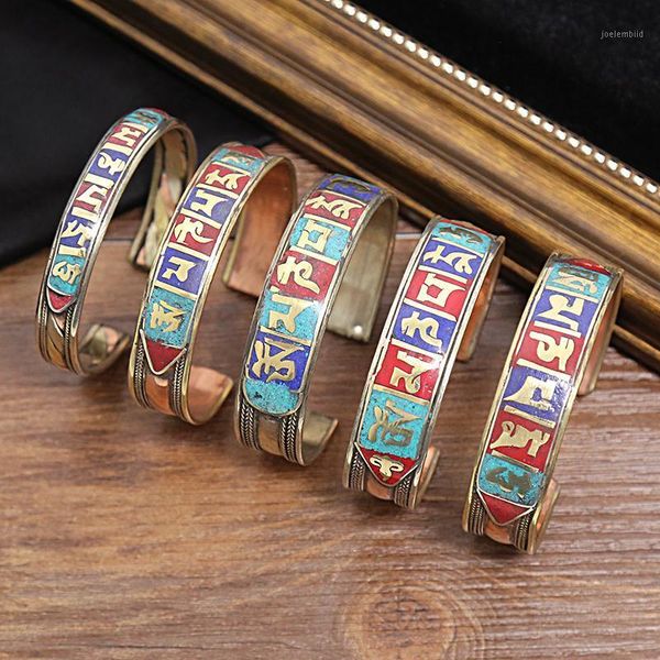 charming handcraft tibetan silver six character true words bracelet1, Black 
charming handcraft tibetan silver six character true words bracelet1, Black