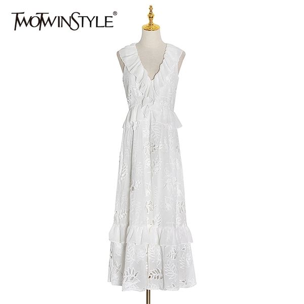 towtwinstyle vintage hollow out women dress v neck sleeveless high waist patchwork ruffles dresses for female fashion clothing 210520, Black;gray
towtwinstyle vintage hollow out women dress v neck sleeveless high waist patchwork ruffles dresses for female fashion clothing 210520, Black;gray