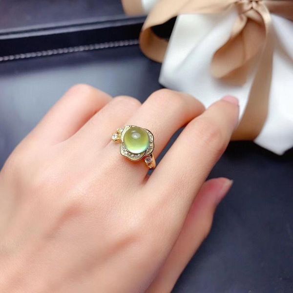 original natural prehnite flower egg noodle craft opening adjustable ring unique charm women's brand silver jewelry cluster rings, Golden;silver
original natural prehnite flower egg noodle craft opening adjustable ring unique charm women's brand silver jewelry cluster rings, Golden;silver